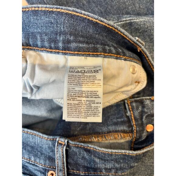 Old Navy Dark Ripped Mid-Rise Boyfriend Blue Jeans Size 16 NWT - Picture 6 of 6